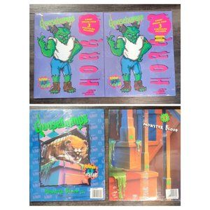 2 New 3 Pack Goosebumps Folders RL Stine Monster Blood 1 & 2 Unpunched Holes NOS